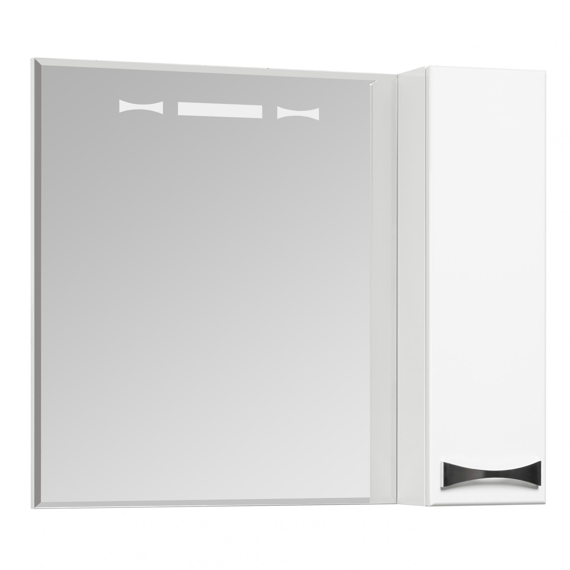 Шкаф-зеркало с подсветкой 80 см Акватон Диор 1A168002DR01R белый