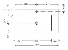 Раковина Aquaton Римини 80 1AX115WBXX000, черный